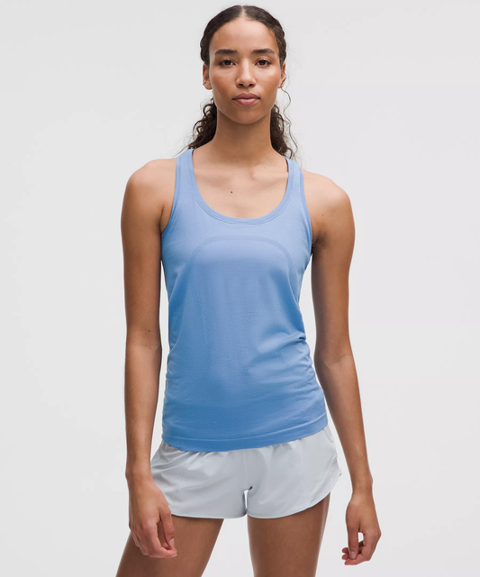 Swiftly Tech Racerback Tank Top 2.0 Hip Length - Pool Party