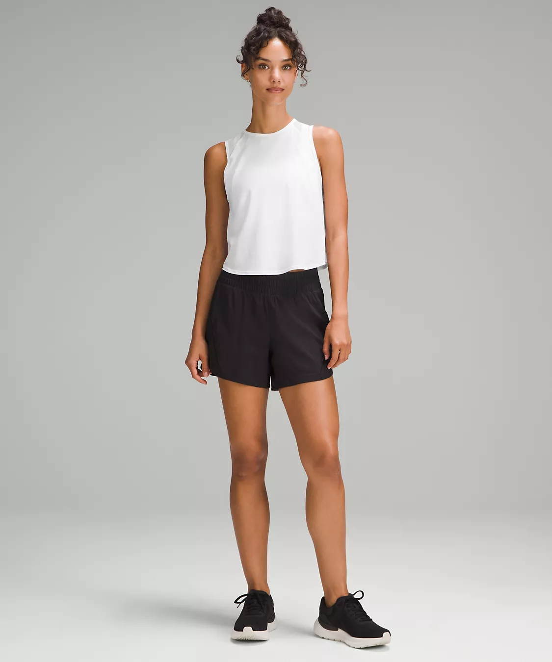 Sculpt Cropped Tank Top - White