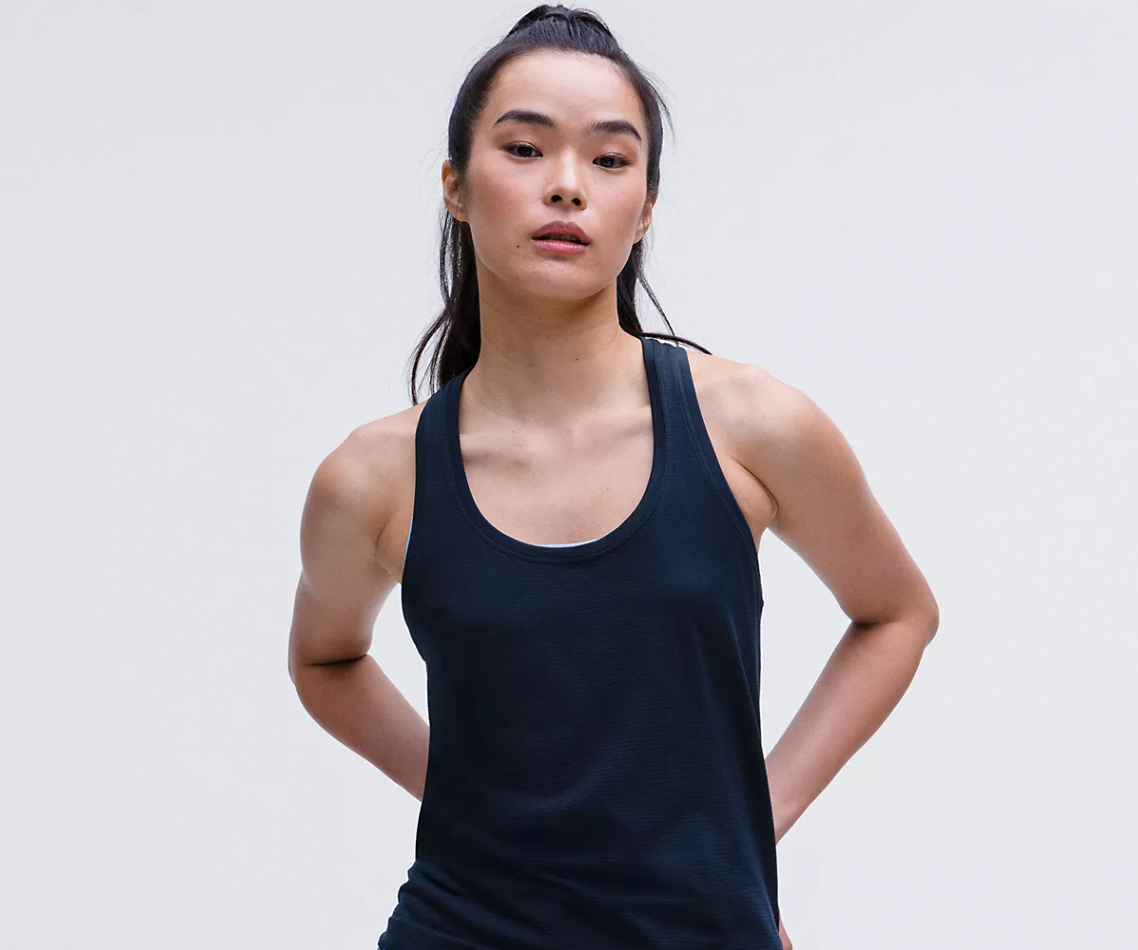 Swiftly Tech Racerback Tank Top 2.0 *Waist Length Navy