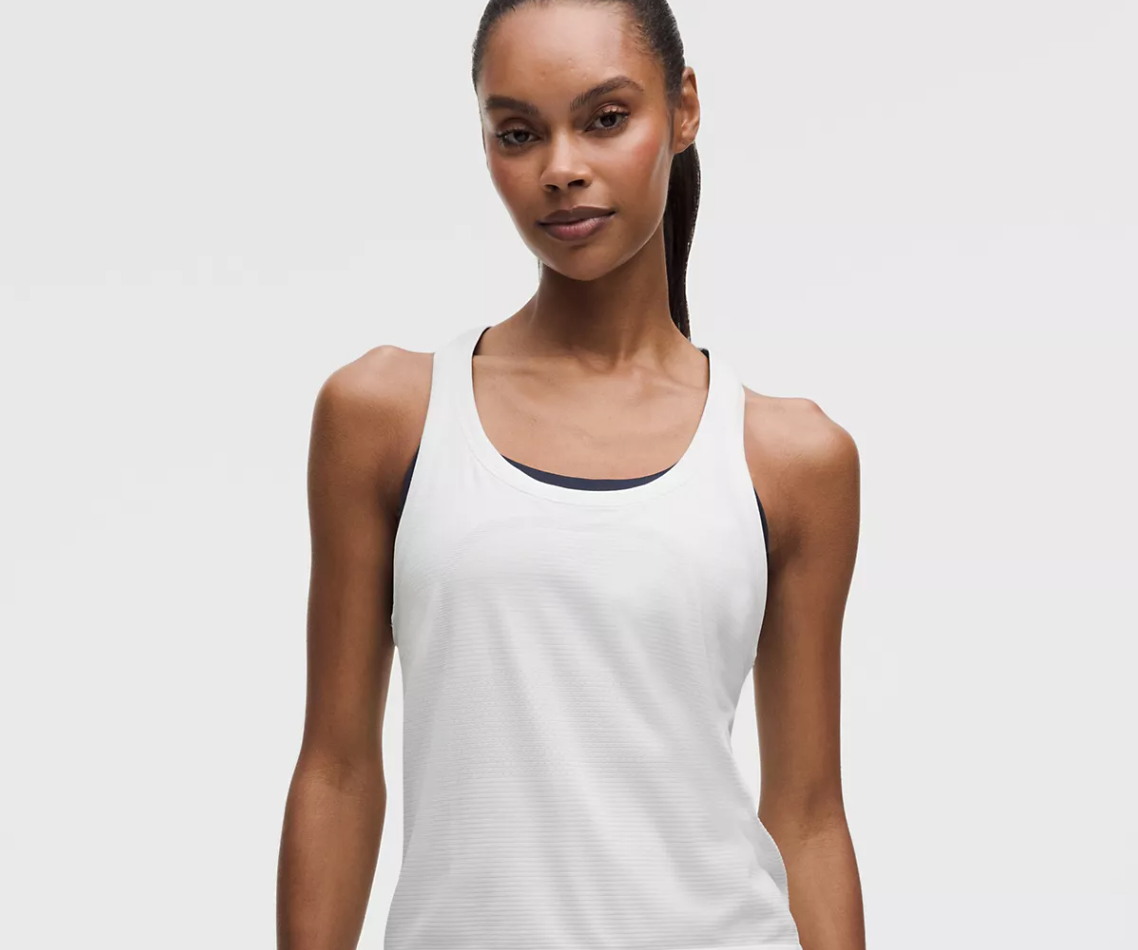 Swiftly Tech Racerback Tank Top 2.0 *Waist Length White