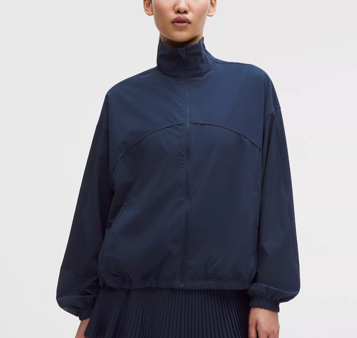 UV-Protective Oversized Tennis Jacket