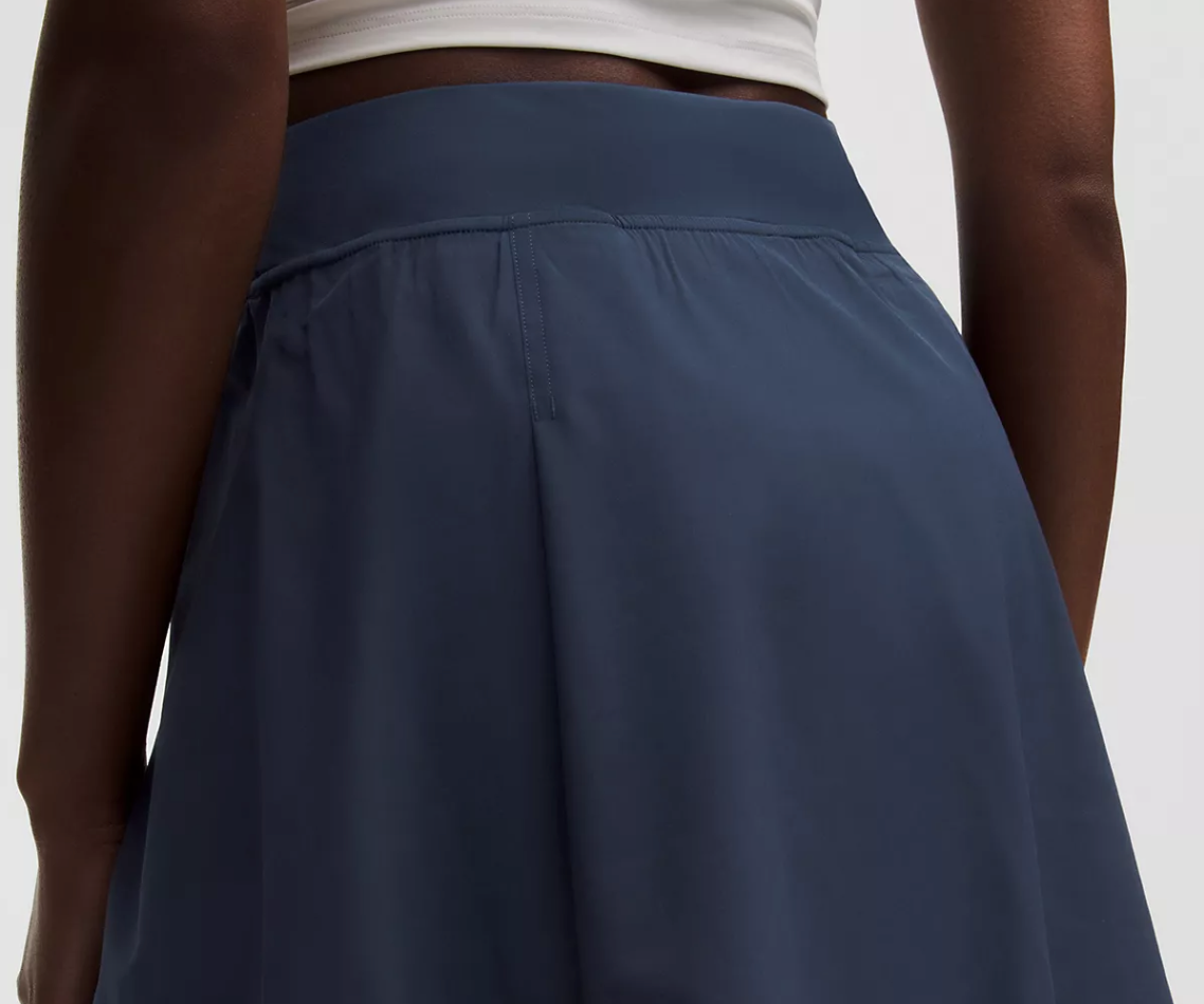 A-Line Side-Pleat Tennis Skirt 15" Club Blue
