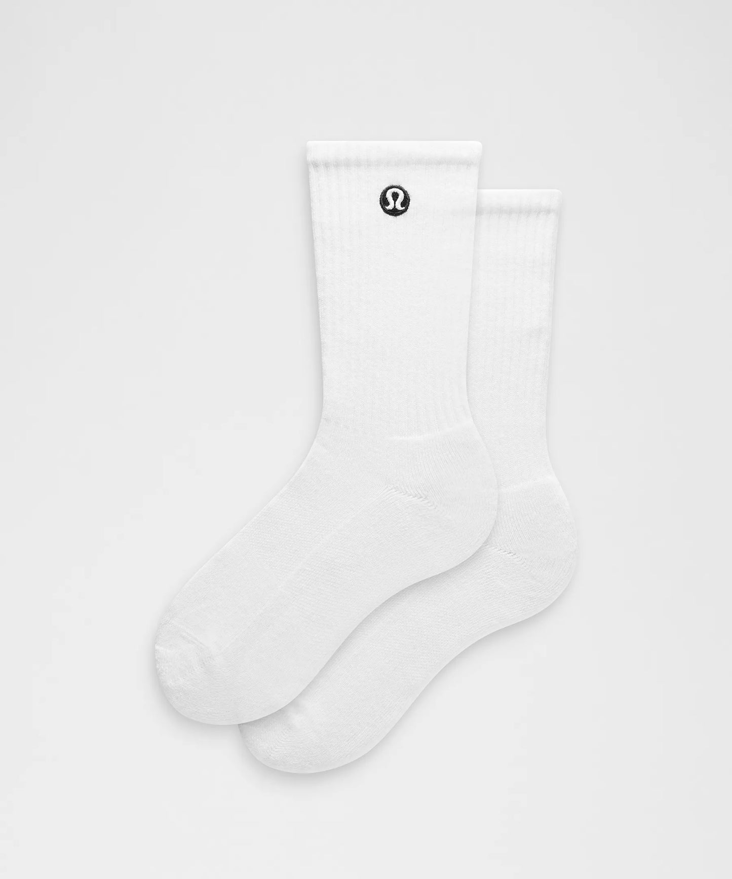 Unisex Daily Essential Crew Socks - White