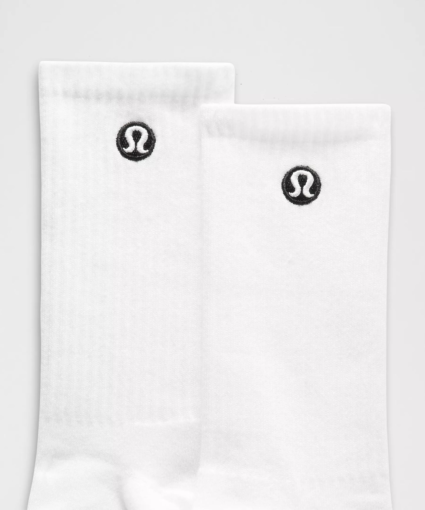 Unisex Daily Essential Crew Socks - White