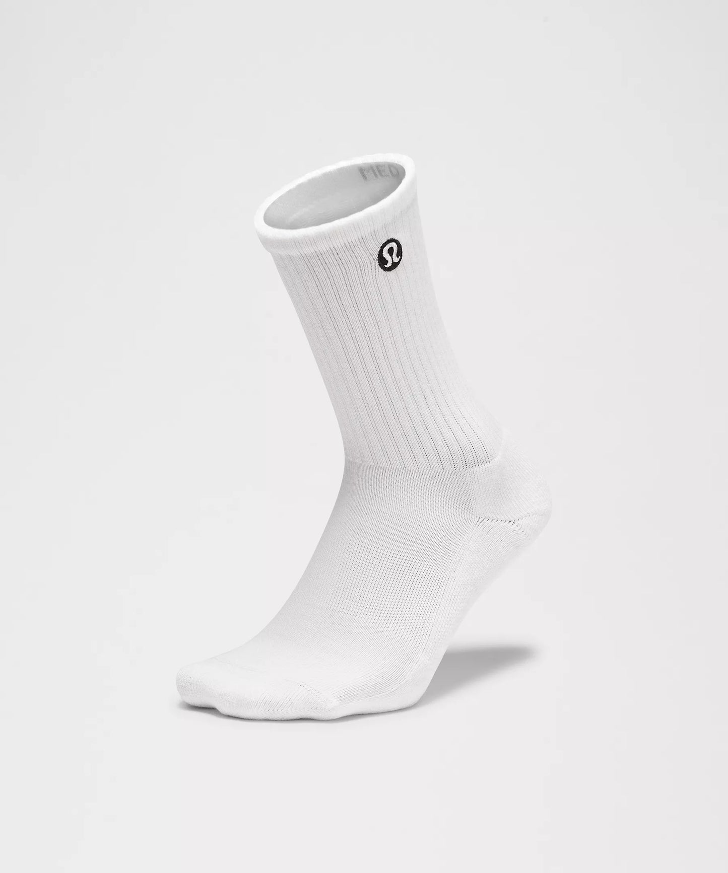 Unisex Daily Essential Crew Socks - White