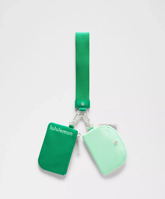 Dual Pouch Wristlet - Raceway Green/Citra Lime