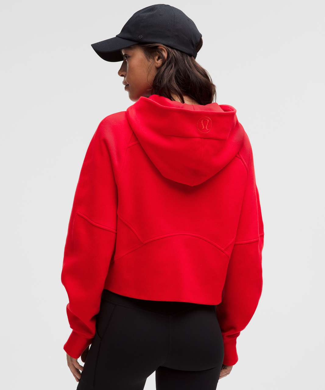 Women's Oversized Half-Zip Hoodie - True Red