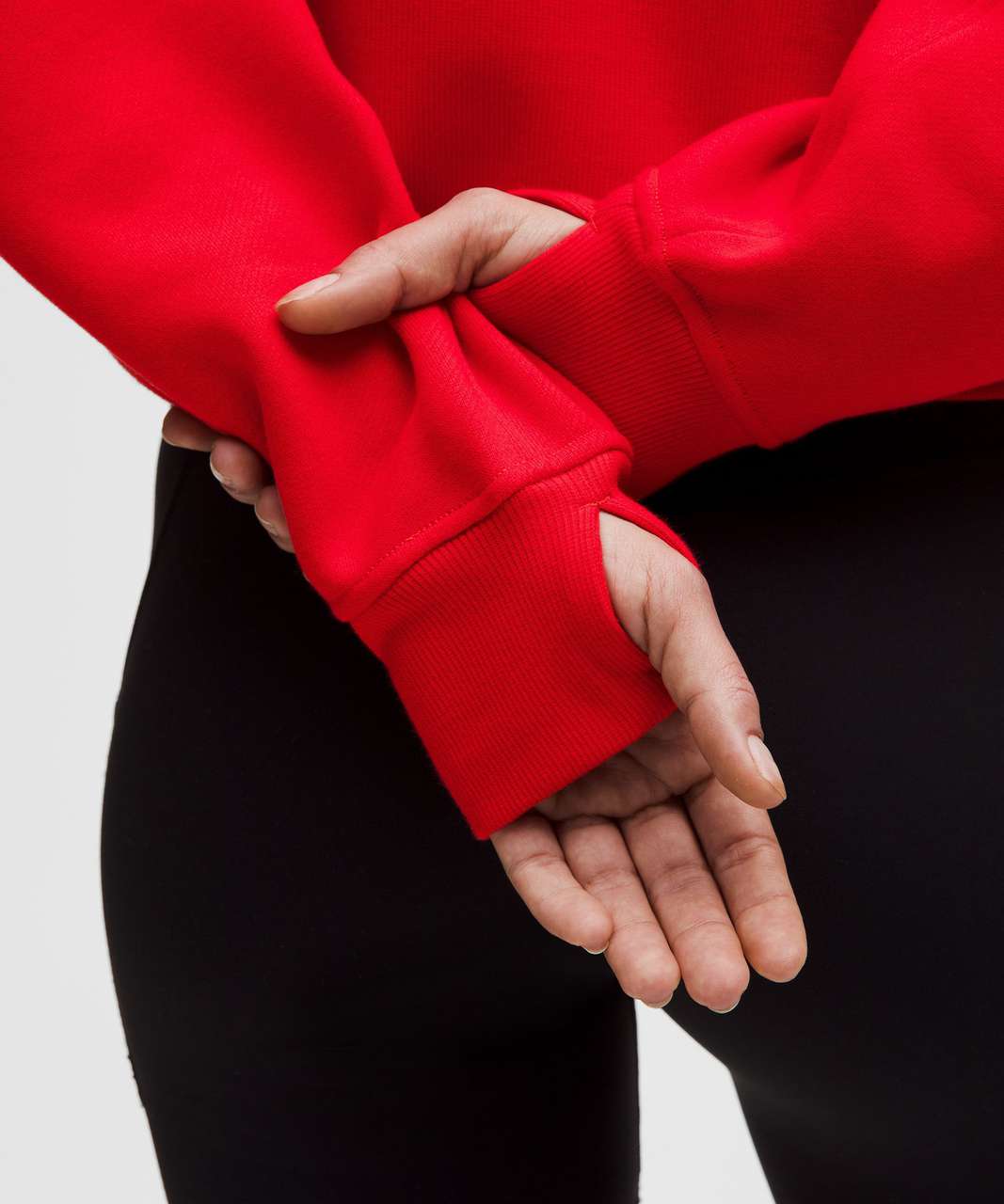 Women's Oversized Half-Zip Hoodie - True Red