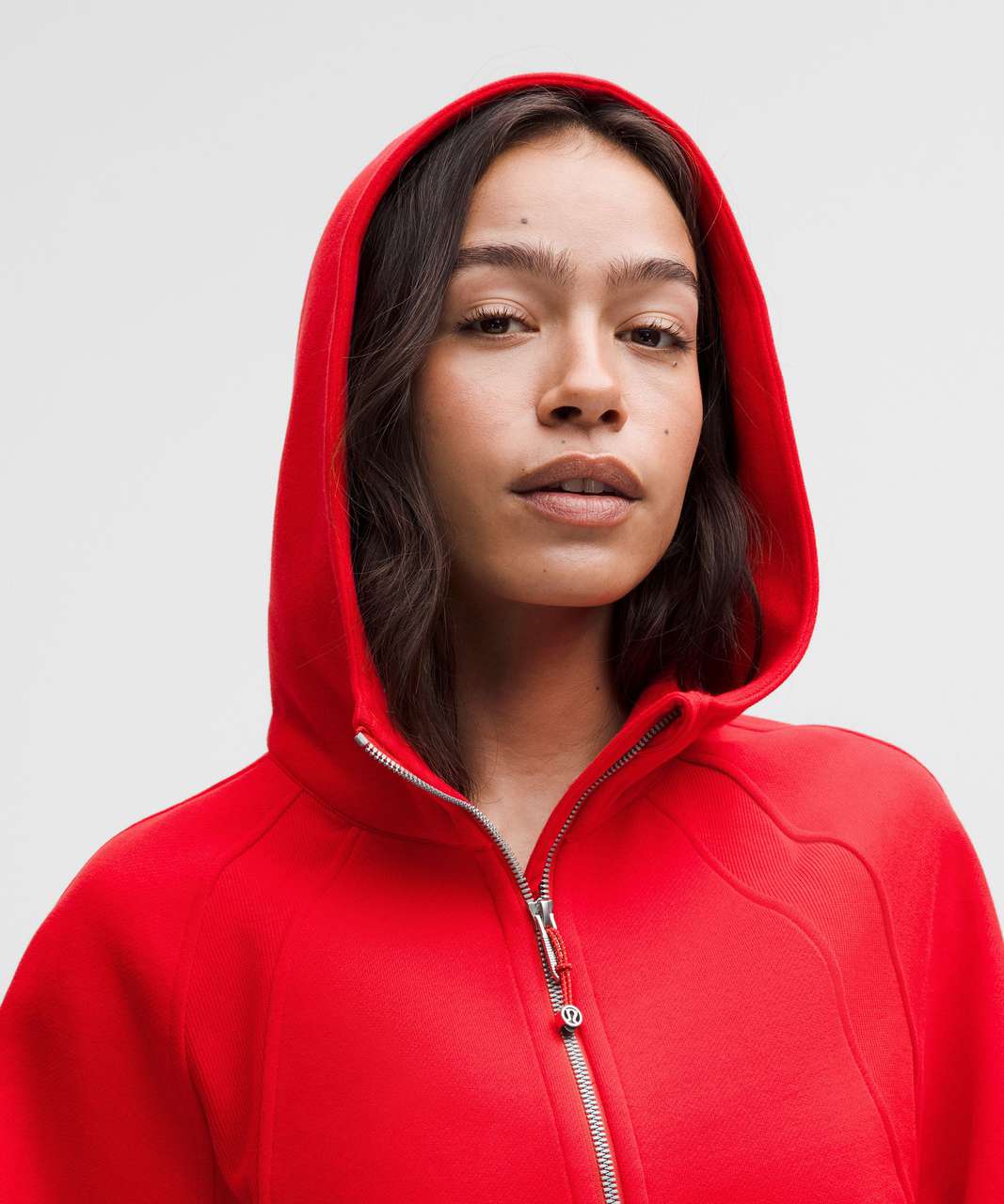 Women's Oversized Half-Zip Hoodie - True Red