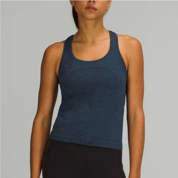 Swiftly Tech Racerback Tank 2.0 - True Navy- Race Length