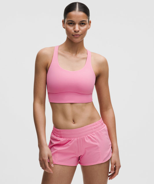 Women's Premium Energy Longline Sports Bra - Medium Support, B-D Cup - Candy Cloud